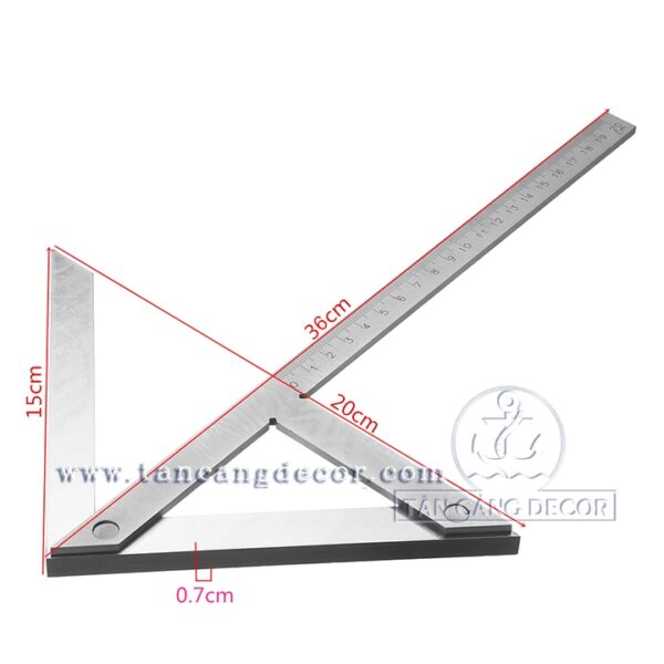 Thước Vuông Đo Tâm 250 x 150 mm - Ảnh 3