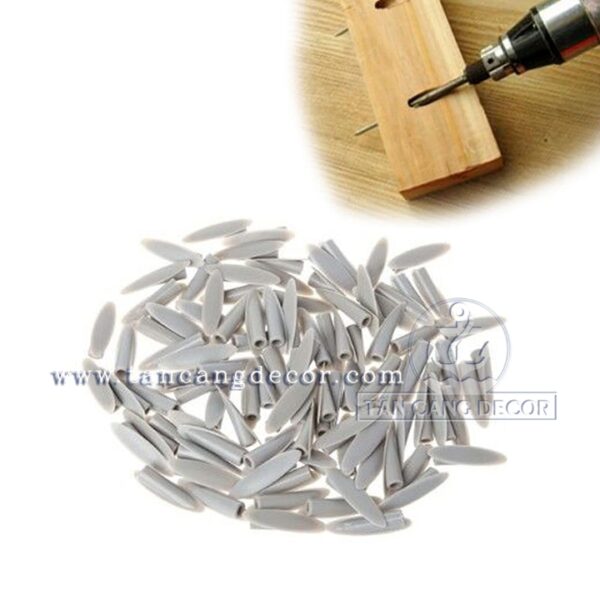 100 cái Chốt che lỗ khoan chéo màu xám