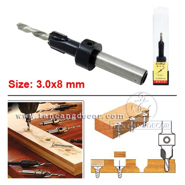 Mũi Khoan Mồi Âm Vit Anrui 3x8mm