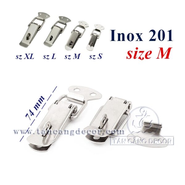 Khóa gài Inox 201 Size M 74mm
