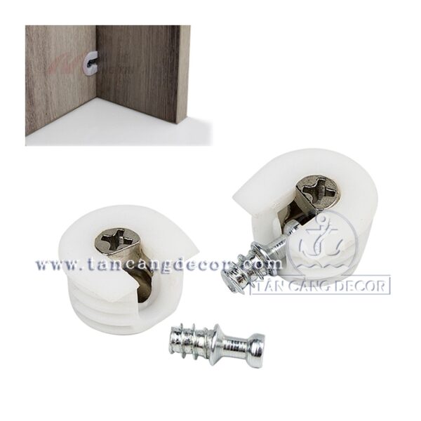 50 Ốc Cam Liên Kết Dạng Ngắn - Màu Trắng