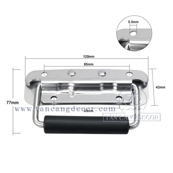 Alternative view of Tay kéo 120mm Inox 304