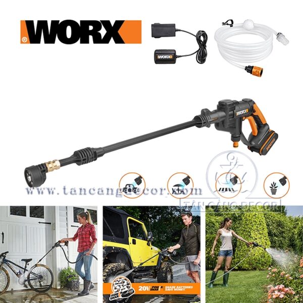 Máy Xịt Áp Lực Pin WORX HYDROSHOT WG629 ( Thân Máy, 1 Pin 2.0Ah, 1 Sạc )