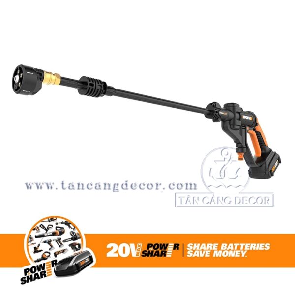 Máy Xịt Áp Lực Pin WORX HYDROSHOT WG629 ( Thân Máy, 1 Pin 2.0Ah, 1 Sạc ) - Ảnh 6