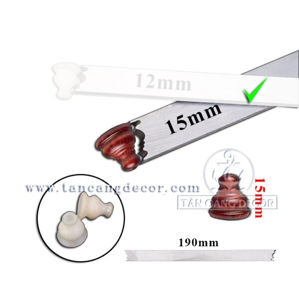 Dao tiện hạt hình tháp 15 mm