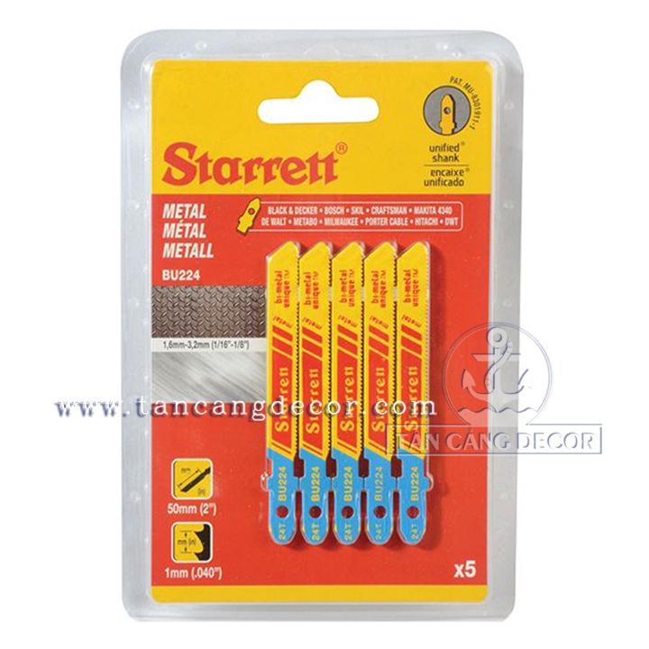 Bộ lưỡi cưa lọng kim loại Starrett BU224-5 - Ảnh 7