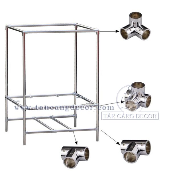 Alternative view of Tê nối ống phi 25 thép mạ crom