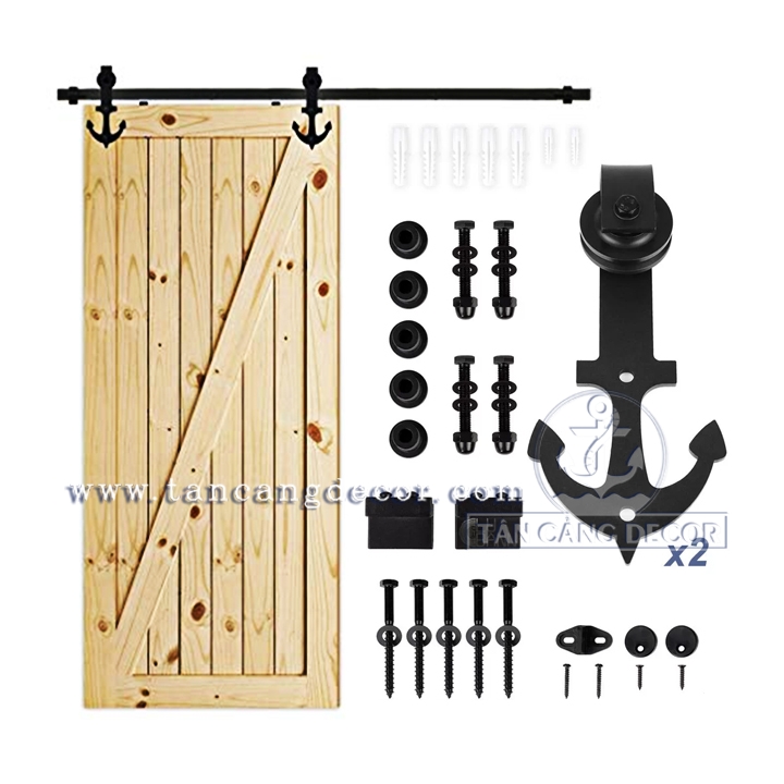 Phụ kiện Cửa Lùa Barn Door Hình Mỏ Neo