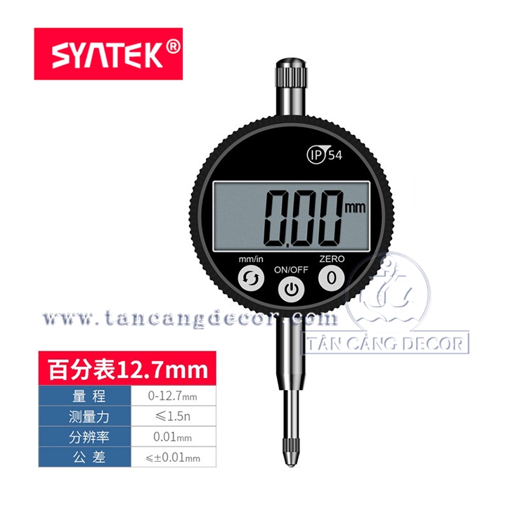 Đồng Hồ So Điện Tử Cảm Ứng IP54 Syntek 12.7mm 0.01mm