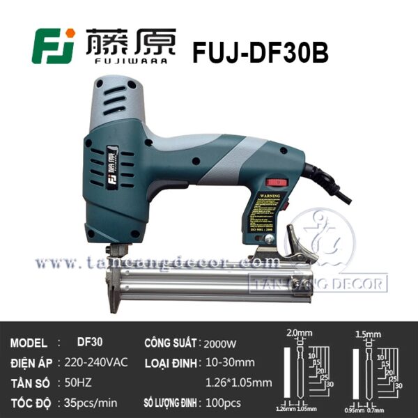 Súng Bắn Đinh Điện 6 Cấp Fujiwara DF30B