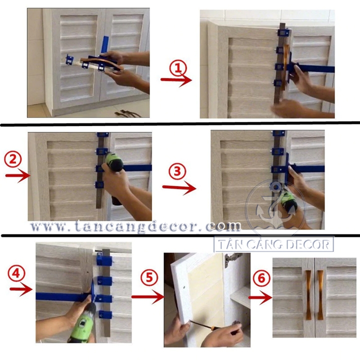 Bộ Cữ Định Vị Lắp Tay Nắm Nhựa Cứng - Thép - Ảnh 5