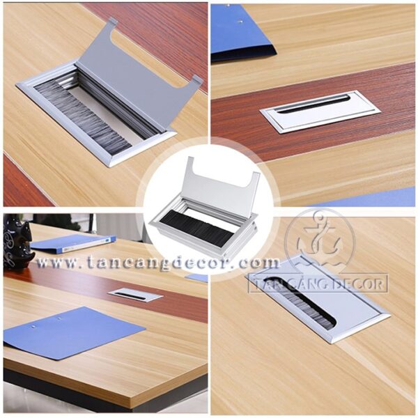 Alternative view of Bộ Nhôm Đi Dây Điện Mặt Bàn KT :16 x 8 cm Màu Đen