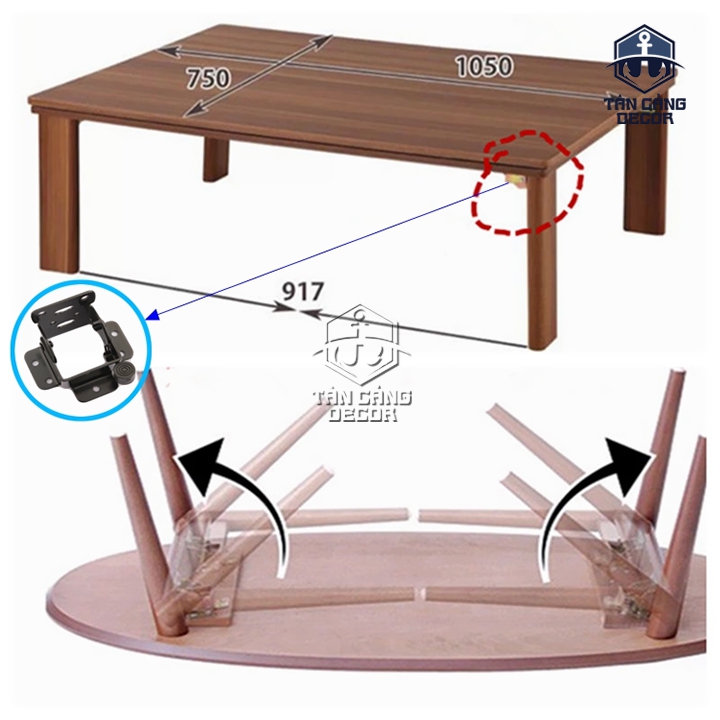Phụ Kiện Chân Bàn Gấp Sơn Tĩnh Điện - 1 Cái - Ảnh 7