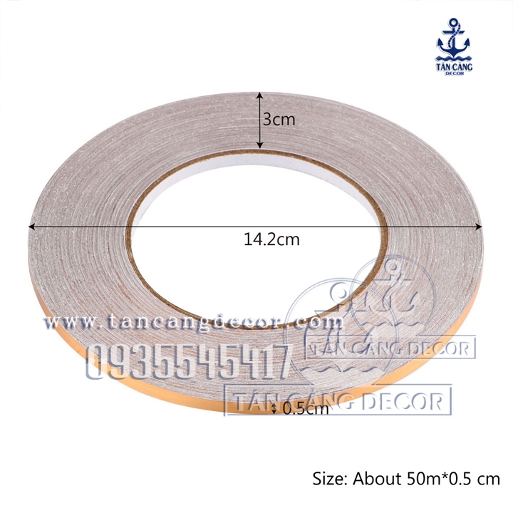 Chỉ Dán Viền Gạch Tường Trang Trí Bản 0.5 Cm Màu Bạc - Ảnh 3