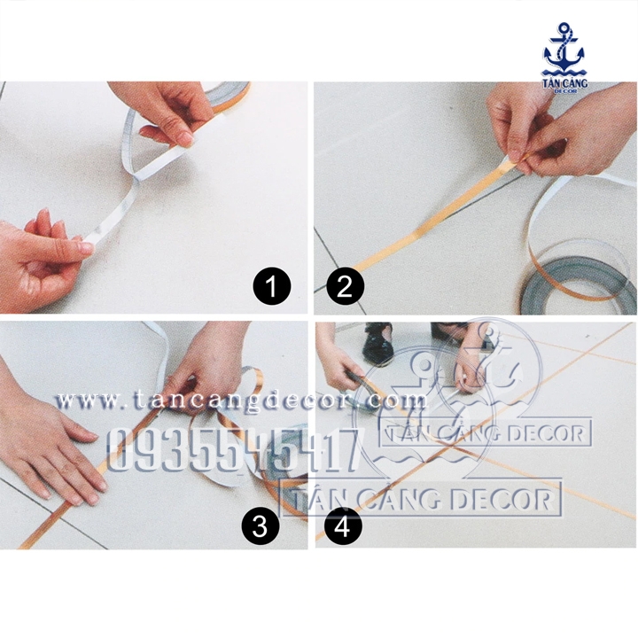 Chỉ Dán Viền Gạch Tường Trang Trí Bản 0.5 Cm Màu Bạc - Ảnh 6