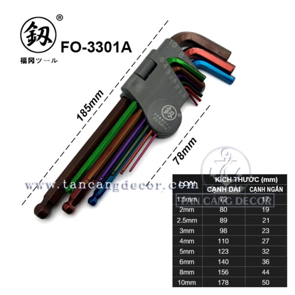 Alternative view of Bộ Lục Giác 9 Chi Tiết Fukuoka FO-3301A