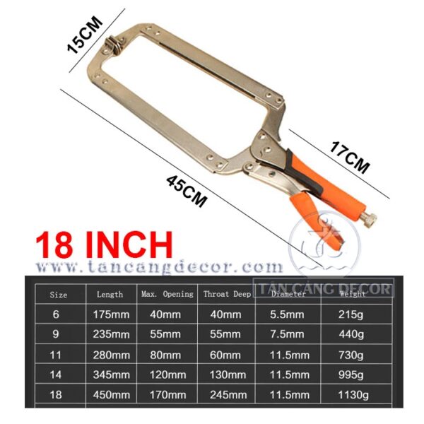 Kẹp Nhanh C Độ Mở 17 cm - Ảnh 3
