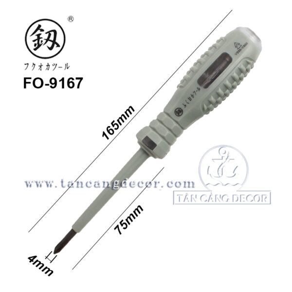 Bút Thử Điện Đầu 4 Cạnh Fukuoka Chống Va Đập F0-9167