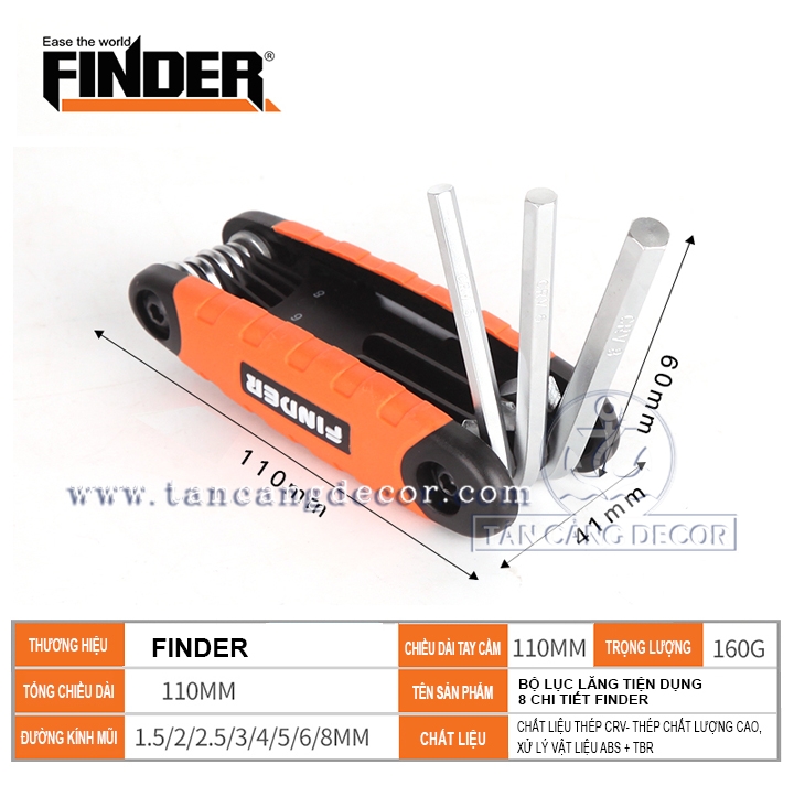 Bộ Lục Lăng Tiện Dụng 8 Chi Tiết Finder - Ảnh 3