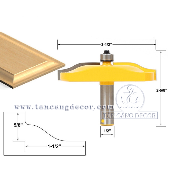 Mũi Router Đánh Pano Tủ Cánh Đơn Cốt 12.7 mm - Ảnh 3