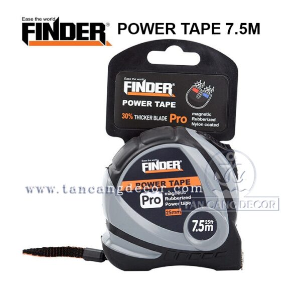 Thước Cuộn Thép 7.5 M Finder Có Tích Hợp Nam Châm