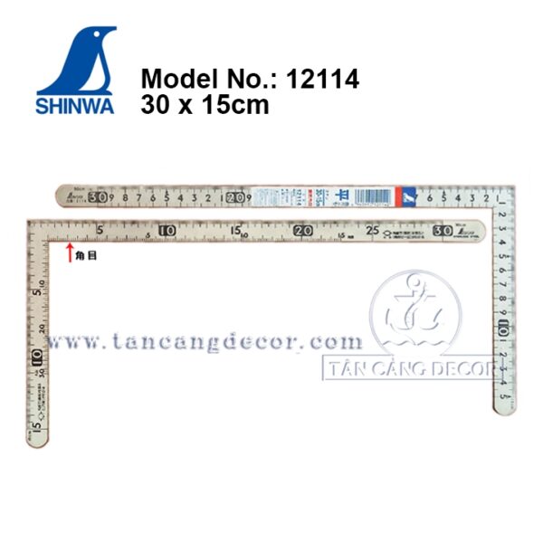 Thước Eke Vuông 30 x 15 cm Shinwa 12114