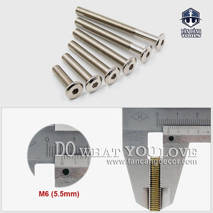 Bulong Lục Giác Chìm M6 x 70 mm - 25 Con - Ảnh 2
