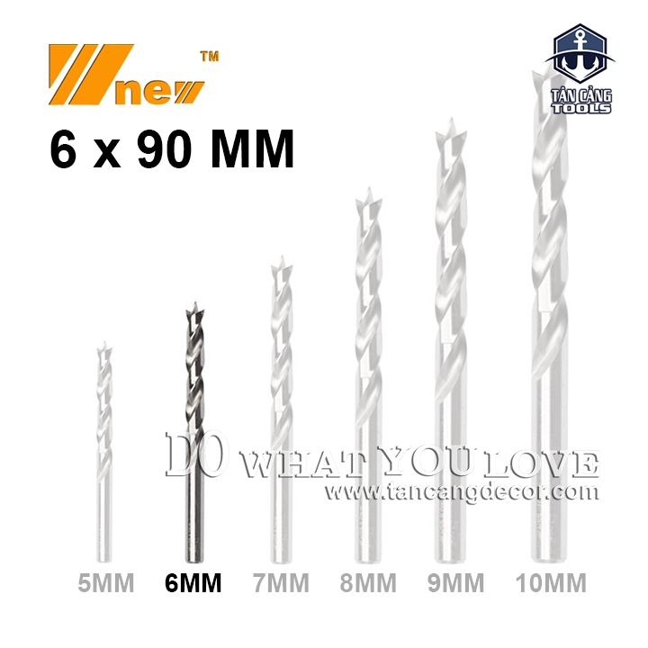 Mũi Khoan Gỗ Wnew 6 mm Chuôi Tròn - 1 Mũi