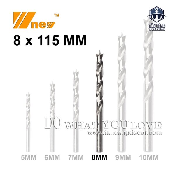 Mũi Khoan Gỗ Wnew 8 mm Chuôi Tròn - 1 Mũi