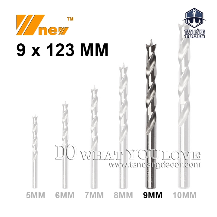 Mũi Khoan Gỗ Wnew 9 mm Chuôi Tròn - 1 Mũi
