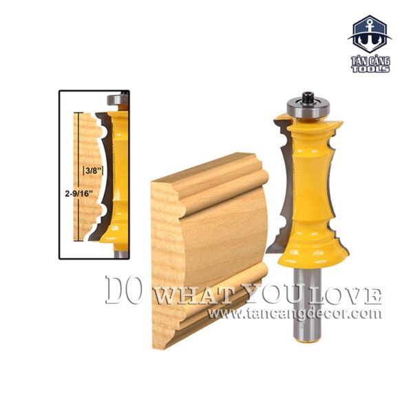 Alternative view of Mũi Router Đánh Chỉ Khung Tranh Bản 38 mm Cốt 12.7 mm