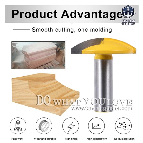 Alternative view of Mũi Router Đánh Pano Cung Tròn Bản 44 mm Cốt 12.7 mm