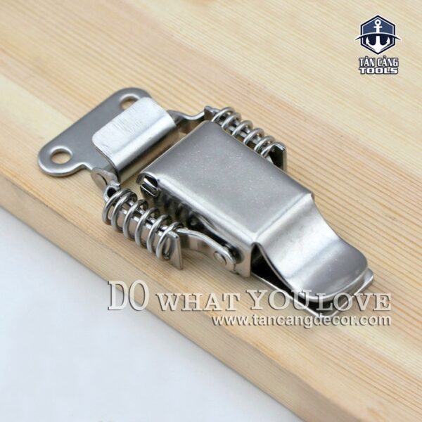 Khóa Gài Inox 304 Loại Trơn Dạng Lò Xo Size M – KT :7.4 cm - Ảnh 6