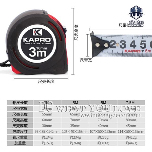 Alternative view of Thước Kéo 3 M Kapro 2019