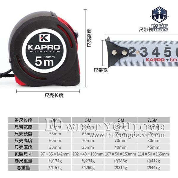 Alternative view of Thước Kéo 5 M Kapro 2019