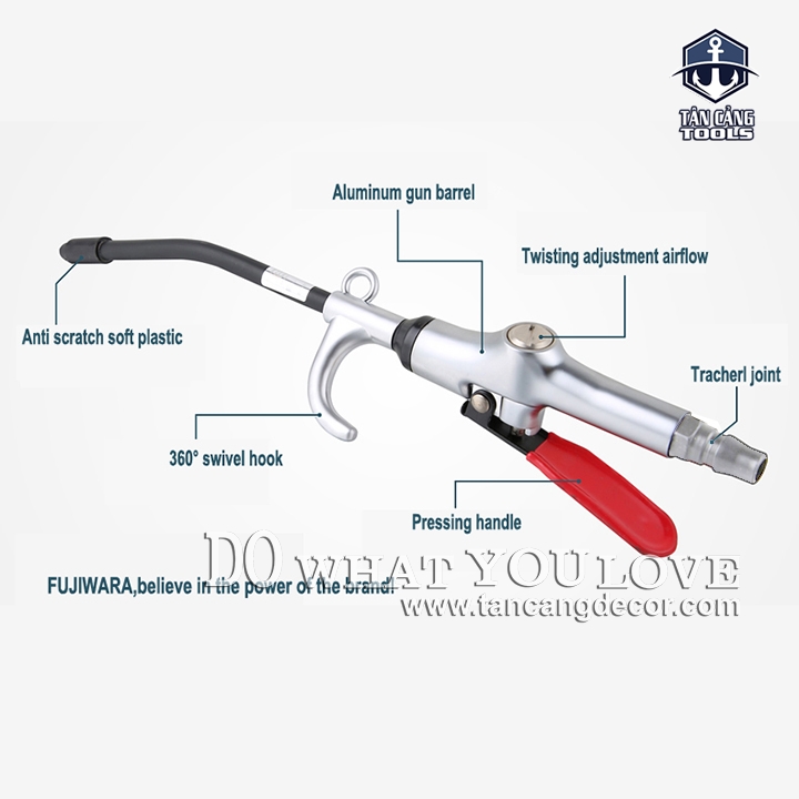 Vòi Xịt Khô Dùng Khí Nén Fujiwara 290 MM - Ảnh 4