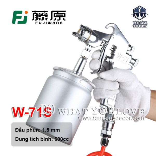 Súng Phun Sơn Fujiwara W - 71S 600 cc Bình Dưới