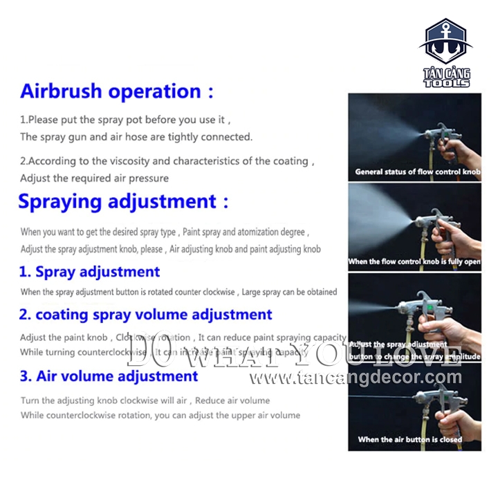 Súng Phun Sơn Fujiwara W - 71S 600 cc Bình Dưới - Ảnh 8