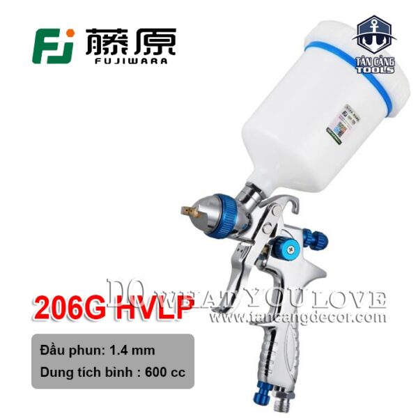 Súng Phun Sơn Fujiwara 206G - HVLP 600 cc