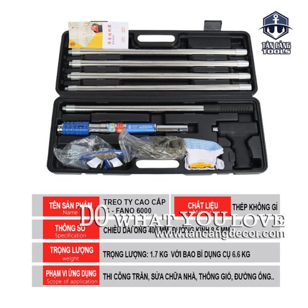 Súng Bắn Bê Tông Treo Ty Có Tiêu Âm S - FANO S6000 - Ảnh 3