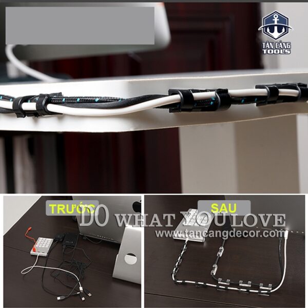 Alternative view of Combo 5 Cái Nẹp Dây Điện Màu Đen