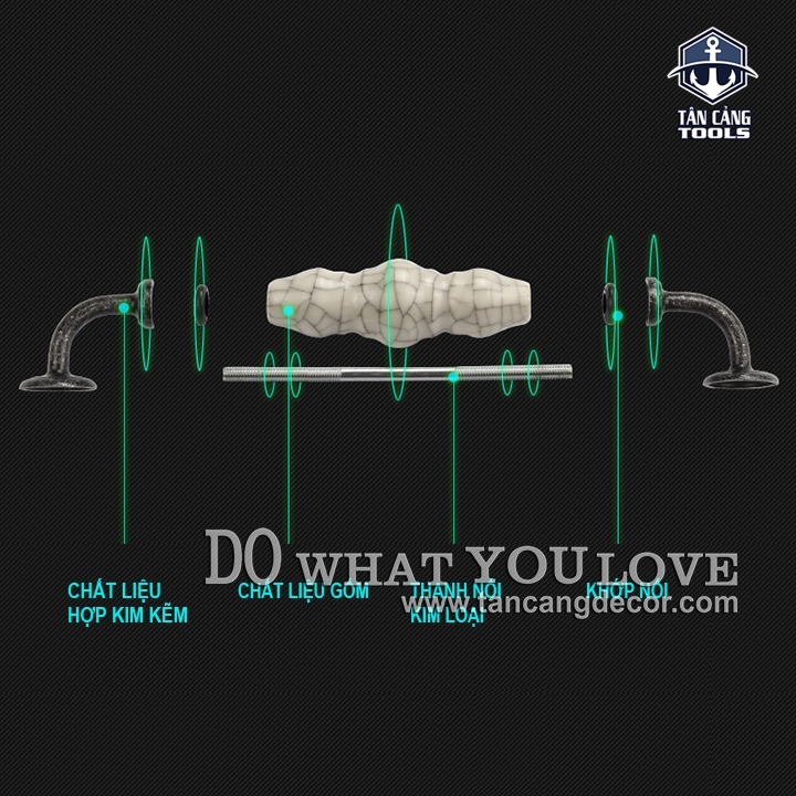 Tay Nắm Sứ Cổ Điển 46 - KT : 15.5cm - Ảnh 6