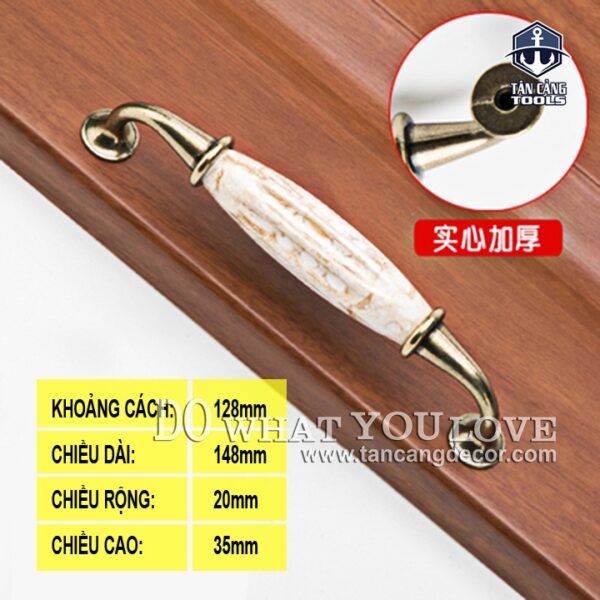 Tay Nắm Sứ Cổ Điển 47 - KT : 14.8cm