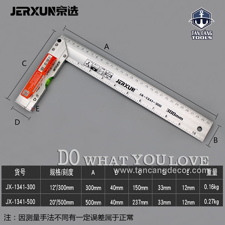 Thước Góc Vuông Nivo Jerxun JX 1341 - 300 - Ảnh 12