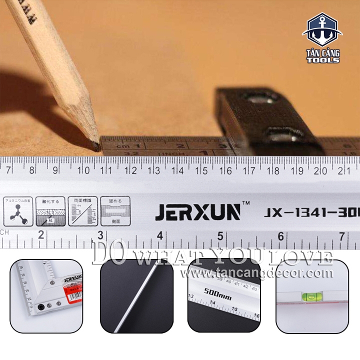 Thước Góc Vuông Nivo Jerxun JX 1341 - 300 - Ảnh 7