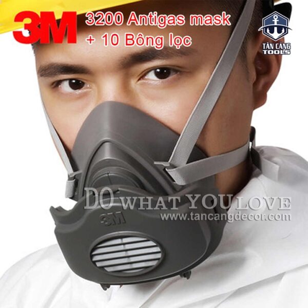 Mặt nạ phòng độc 3M 3200 Kèm 10 Bông Lọc
