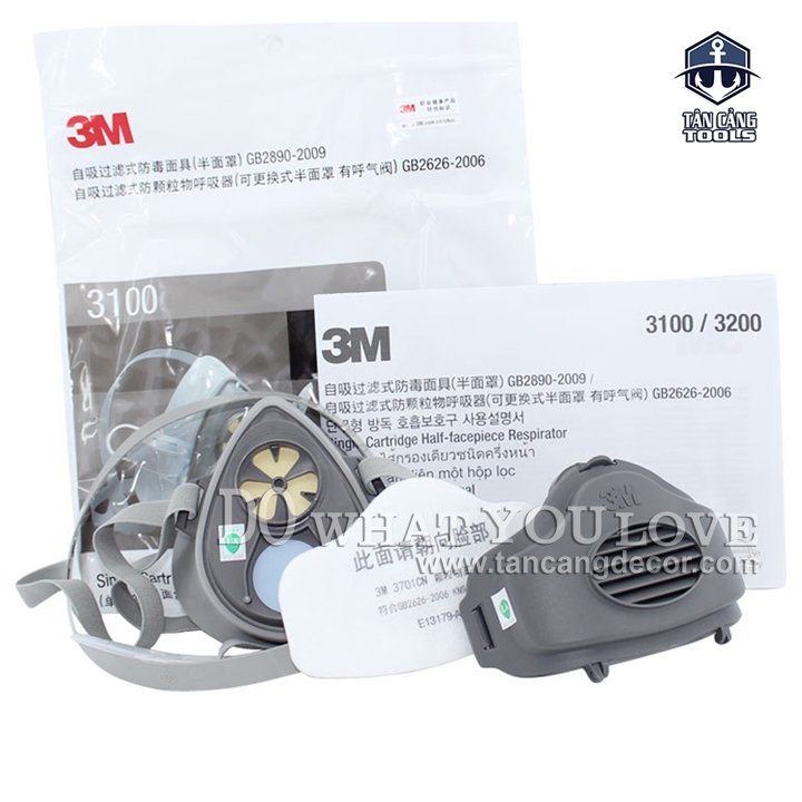Mặt nạ phòng độc 3M 3200 Kèm 10 Bông Lọc - Ảnh 4