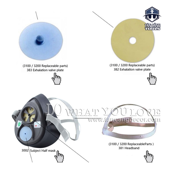 Mặt nạ phòng độc 3M 3200 Kèm 10 Bông Lọc - Ảnh 9