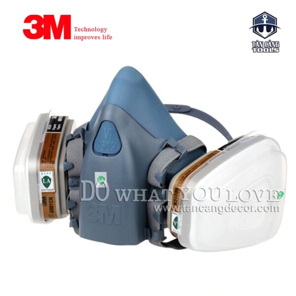 Mặt nạ phòng độc 3M 7502 Kèm 10 Bông Lọc - Ảnh 3
