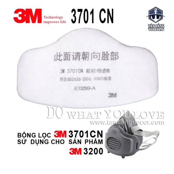 Hộp 10 Bông Lọc Khẩu Trang 3M 3701CN